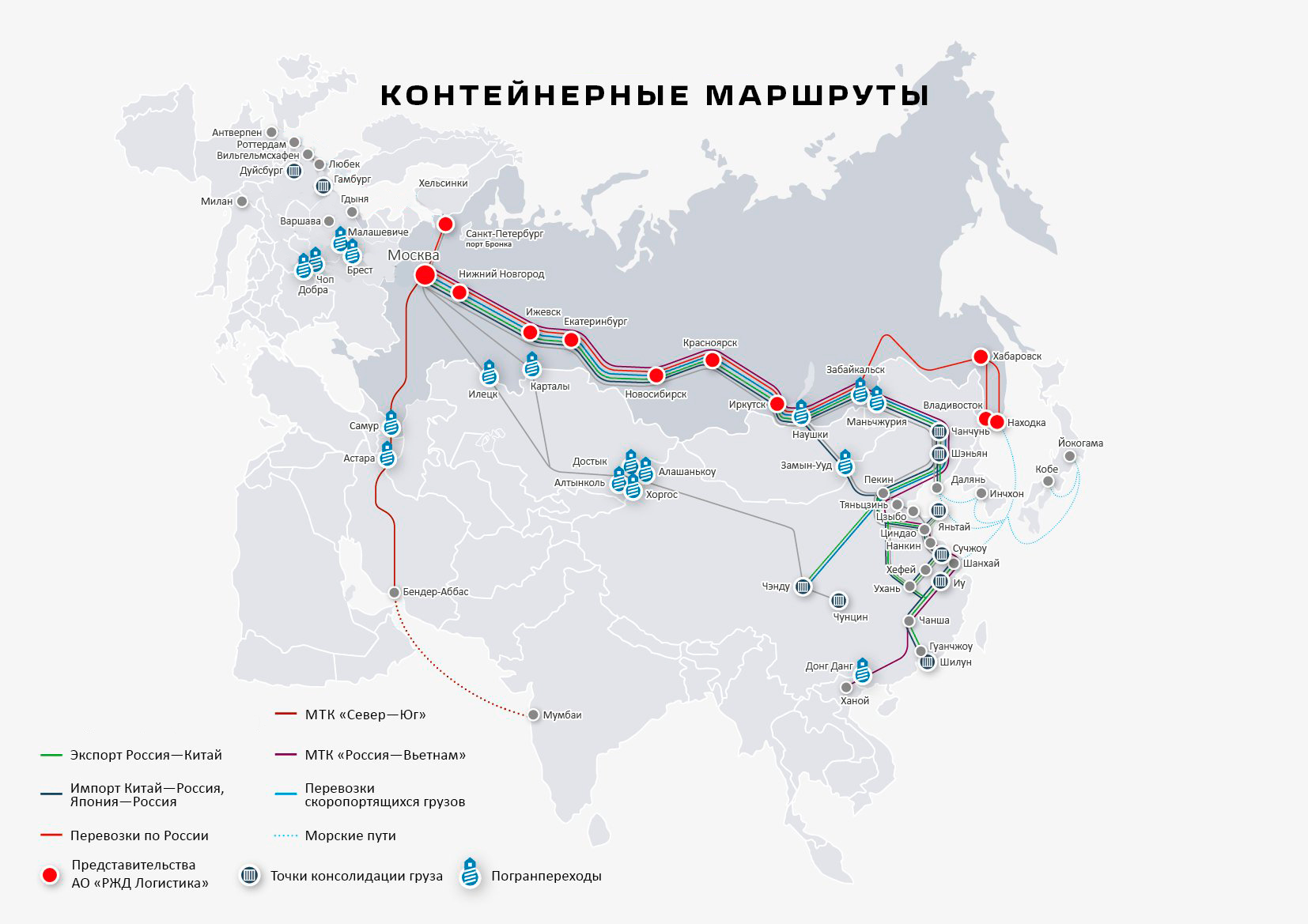 Прямая ЖД доставка грузов из Китая